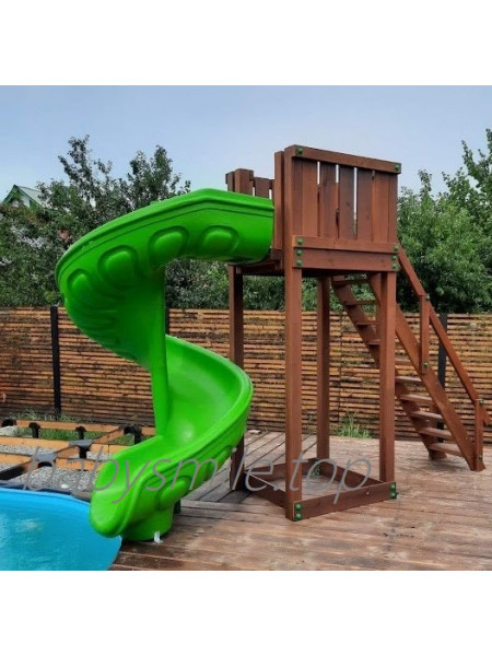 Гірка спіраль - 200 см зі сходинками і платформою